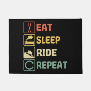 Paillasson Roler coaster Eat Sleep Ride Repeat Retro Funny
