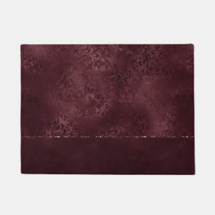 Paillasson Romance Vin De Minuit   Dark Satiny Grunge Damask