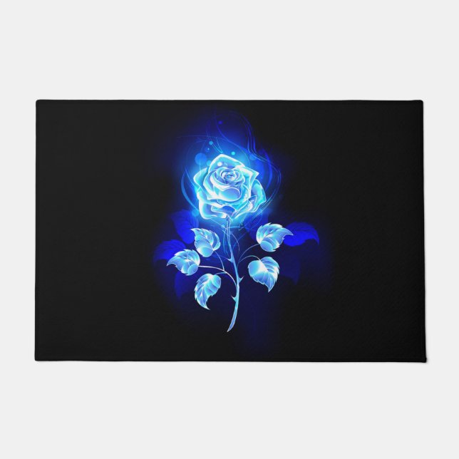 Paillasson Rose bleu brûlant (Devant)