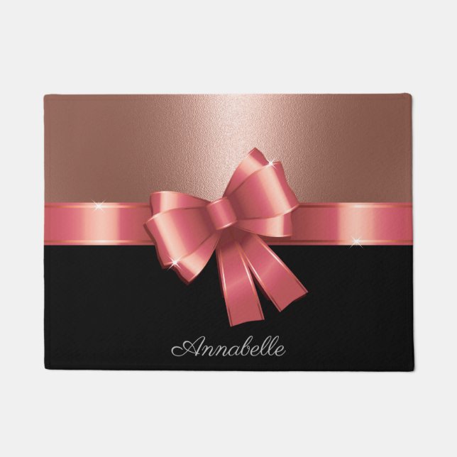 Paillasson Rose Foil et Bow (Devant)