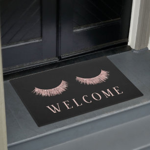 Paillasson Rose Gold Eyelash Salon Bienvenue