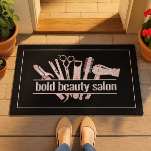 Paillasson Rose Gold Parties scintillant Beauté Salon coiffeu