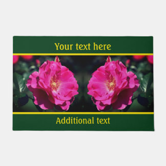 Paillasson Rose In Full Bloom Close Up Personalized