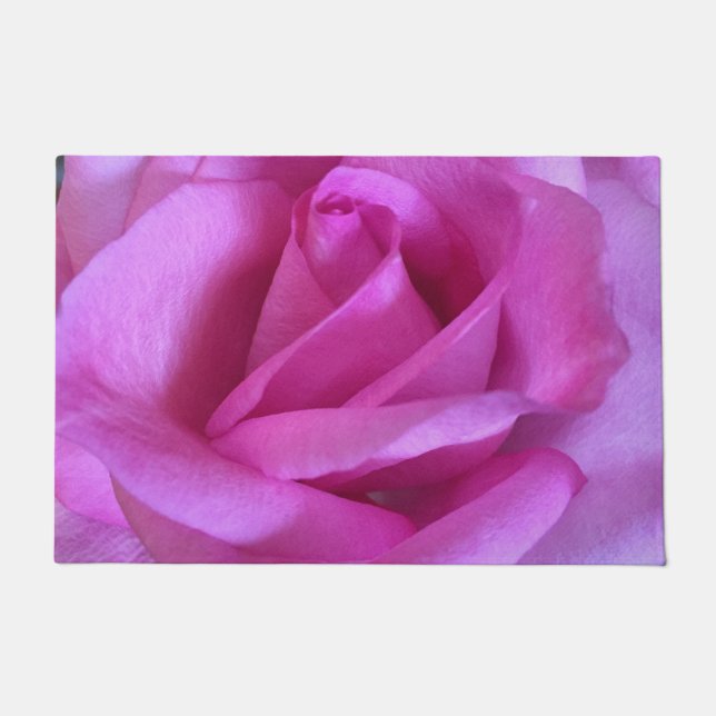 Paillasson Rose violet rose fleurs gros plan photo audacieux  (Devant)
