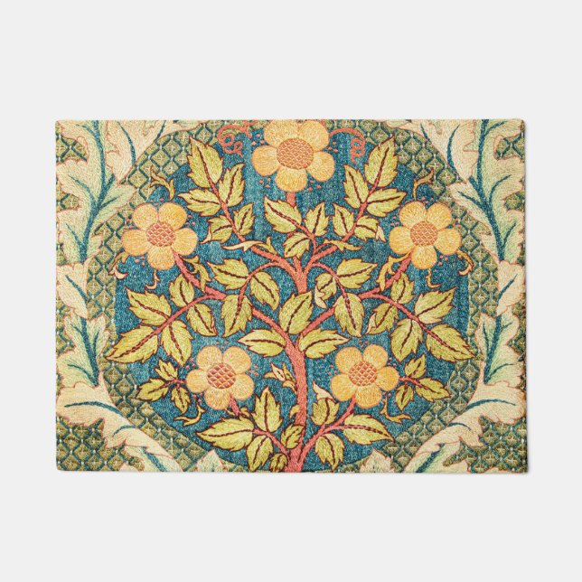 Paillasson Rose Wreath Par William Morris (Devant)