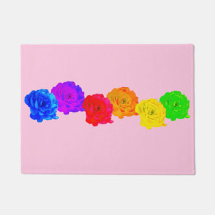 Paillasson Roses arc-en-ciel