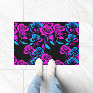 Paillasson Roses de couleur néon