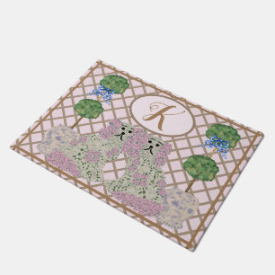 Paillasson Roses roses Staffordshire Chiens Topiaire