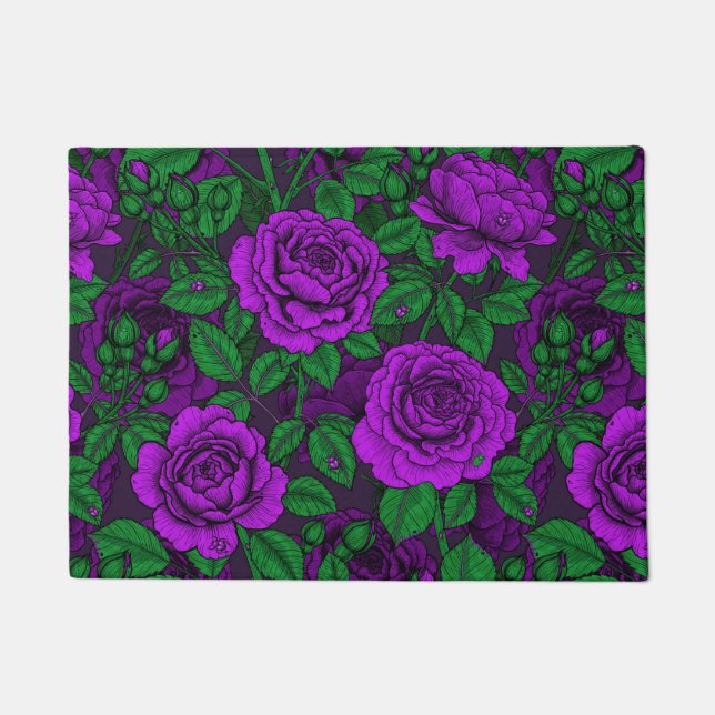 Paillasson Roses violets (Devant)