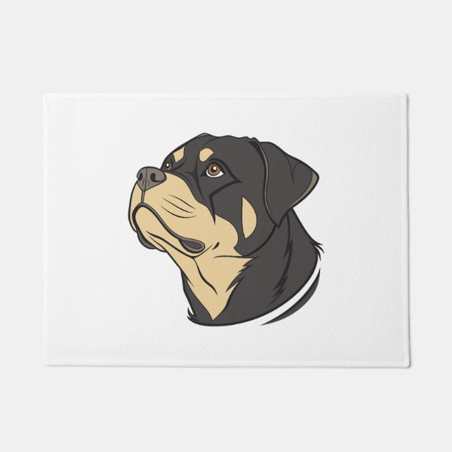 Paillasson Rottweiler Chien Art (Devant)