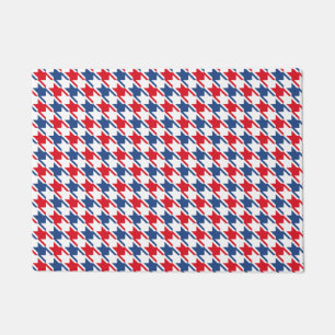 Paillasson Rouge blanc et bleu Motif de base répétitive