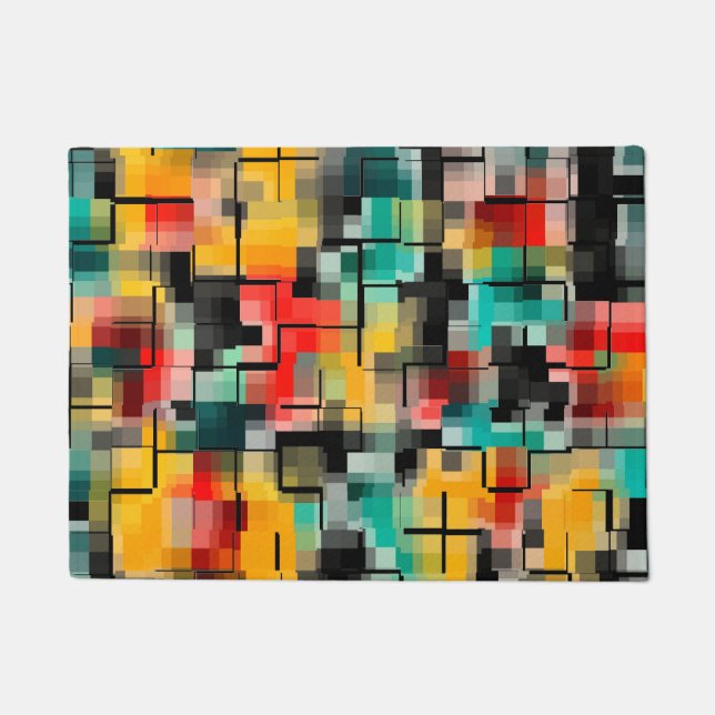 Paillasson Rouge bleu jaune noir (Devant)