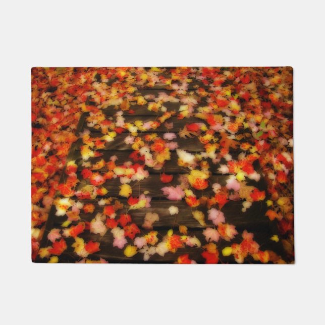 Paillasson Rouge clair Jaune d'automne Maple Feuilles (Devant)