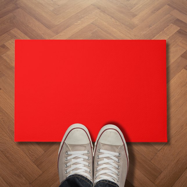 Paillasson Rouge Uni | Classique | Élégant | Tendance  (Créateur téléchargé)