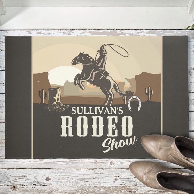 Paillasson Roundup Cowboy Rodeo Show Personalized (Créateur téléchargé)