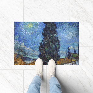 Paillasson Route avec cyprès de Van Gogh Impressionnisme