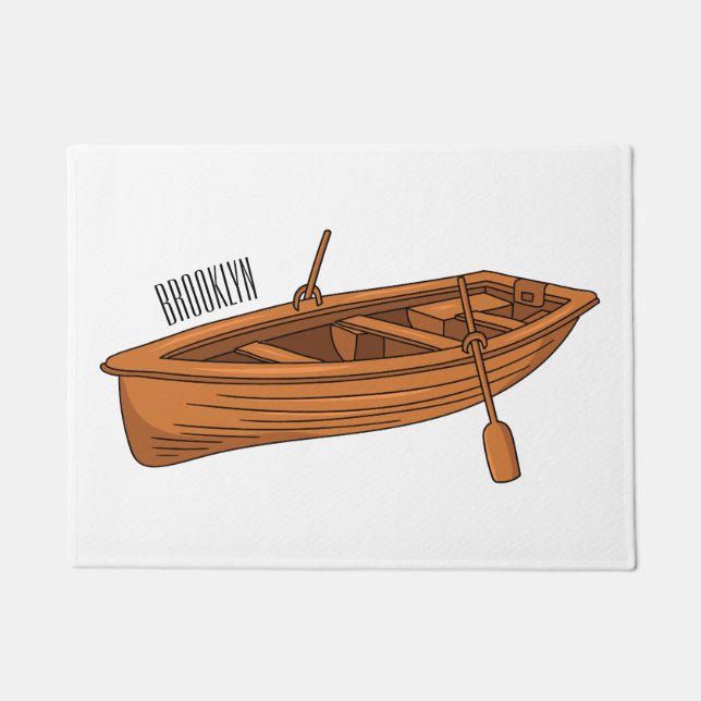 Paillasson Rowboat cartoon illustration (Devant)