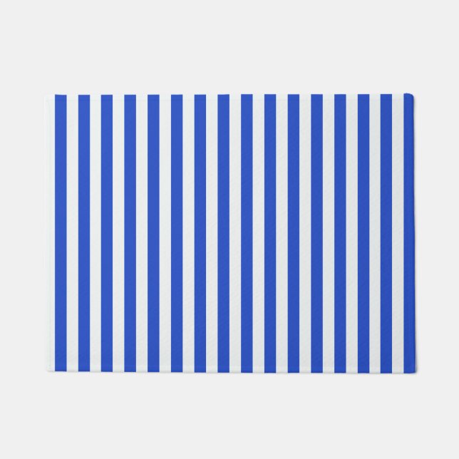 Paillasson Royal Blue Combination Stripes par Shirley Taylor (Devant)