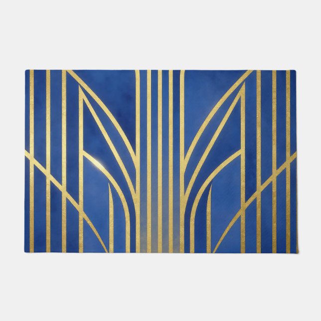 Paillasson Royal Blue Or Art Déco (Devant)