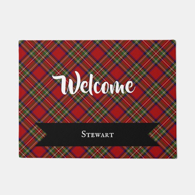 Paillasson Royal Stewart Clan Scottish Tartan Plaid Motif (Devant)