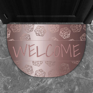 Paillasson RPG Mauve Luxury Sheen Dice Welcome
