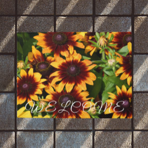 Paillasson Rudbeckias jaune et bronze Accueil Floral