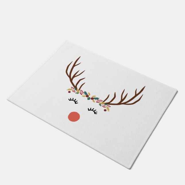 Paillasson Rudolph avec couronne de fleurs (Incliné)