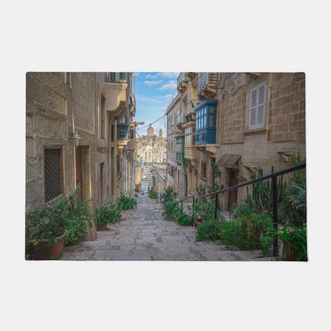 Paillasson Rue de pierre étroite à Malte (Devant)