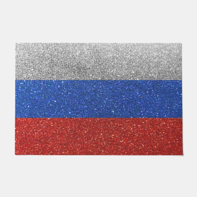 Paillasson Russie Drapeau russe Parties scintillant Voyage Ac (Devant)