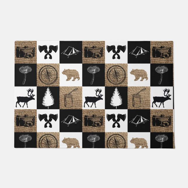 Paillasson Rustic Camping Extérieur Aventure (Devant)