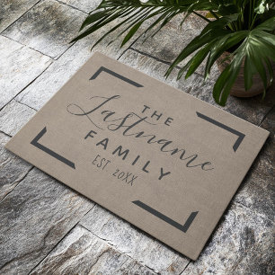 Paillasson Rustic Modern Burlap - Accueil Familial