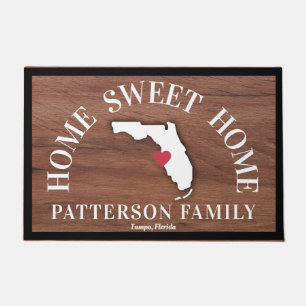 Paillasson Rustic Wood Home Sweet Home Florida State