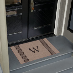 Paillasson Rustique Burlap Farmhouse Ticking Strigramme