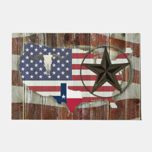 Paillasson Rustique Texas Lone Star Texas Long Horn