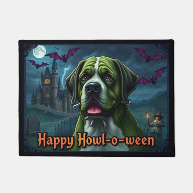 Paillasson Saint Bernardstein Joyeux Howl-o-ween (Devant)