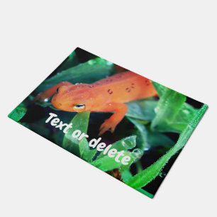 Paillasson Salamandre rouge goutte de pluie sur l'oeil person