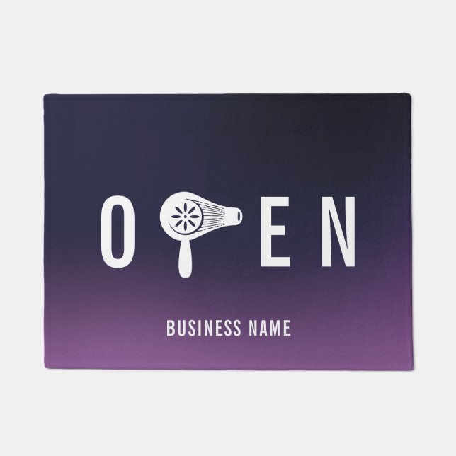 Paillasson Salon de cheveux Blow Dry Bar Profond Violet ouver (Devant)