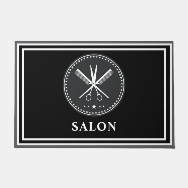 Paillasson Salons de coiffure et barbiers élégants personnali (Devant)