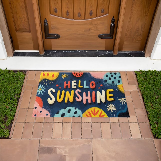 Paillasson Salutation joyeuse "Bonjour Sunshine" (De plein air)