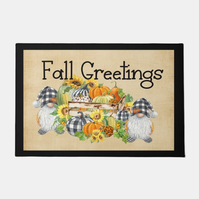 Paillasson Salutations d'automne 24" x 36" Porte Mat (Devant)