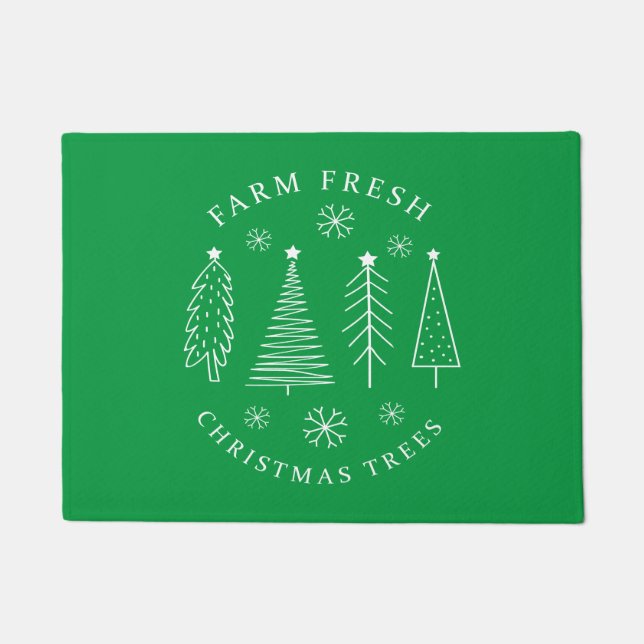 Paillasson Sapins de Noël frais de la ferme (Devant)