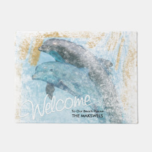 Paillasson sautant de Chambre de plage de dauphins