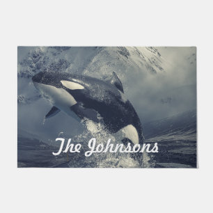 Paillasson Sauts de baleines tueuses sauvages