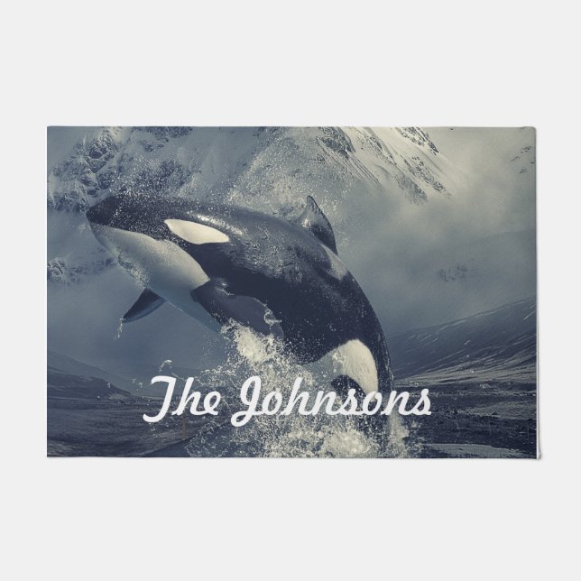 Paillasson Sauts de baleines tueuses sauvages (Devant)