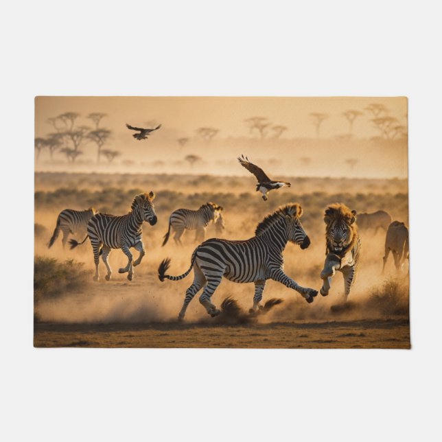 Paillasson Sauvages - Majestic Zebra Family (Devant)