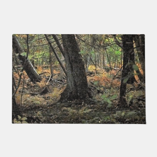 Paillasson Scène de forêt automnale            (Devant)