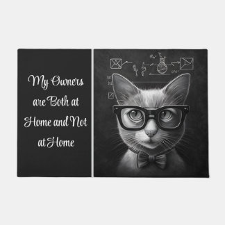 Paillasson Schrödinger's Cat Mes propriétaires sont chez eux