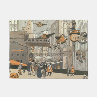 Paillasson Science-fiction vintage Paris urbain, Steam Punk