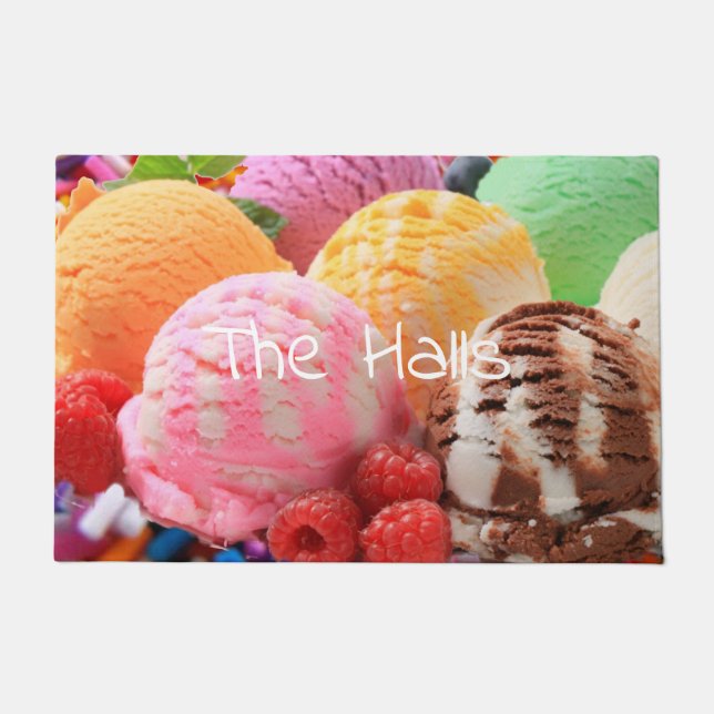 Paillasson scoops de glaces colorées (Devant)