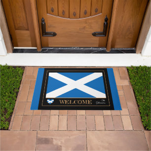 Paillasson Scotland & Scotland Flag house mat / sports Bienve